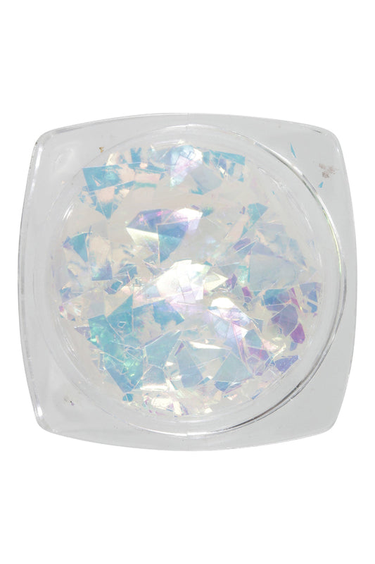 Glass Flake White/Blue Glitter