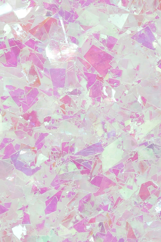 Glass Flake - White/Pink Glitter